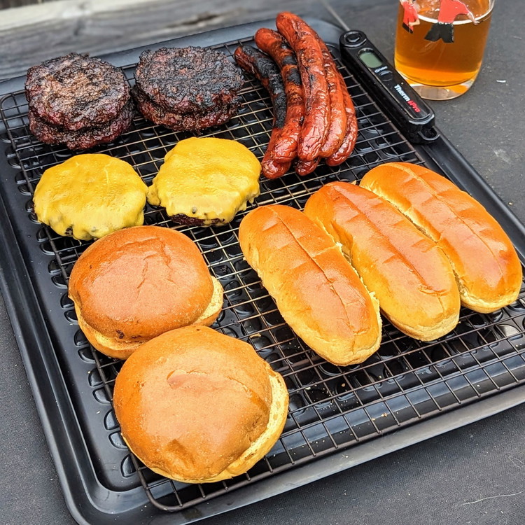 Image of Place on a toasted bun with your favorite condiments and toppings.