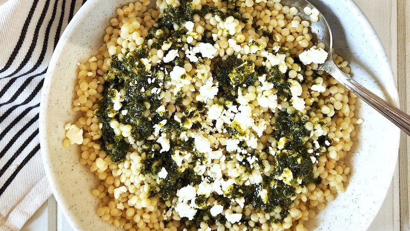 Image of Israeli Couscous with Green Egyptian Summer Dressing