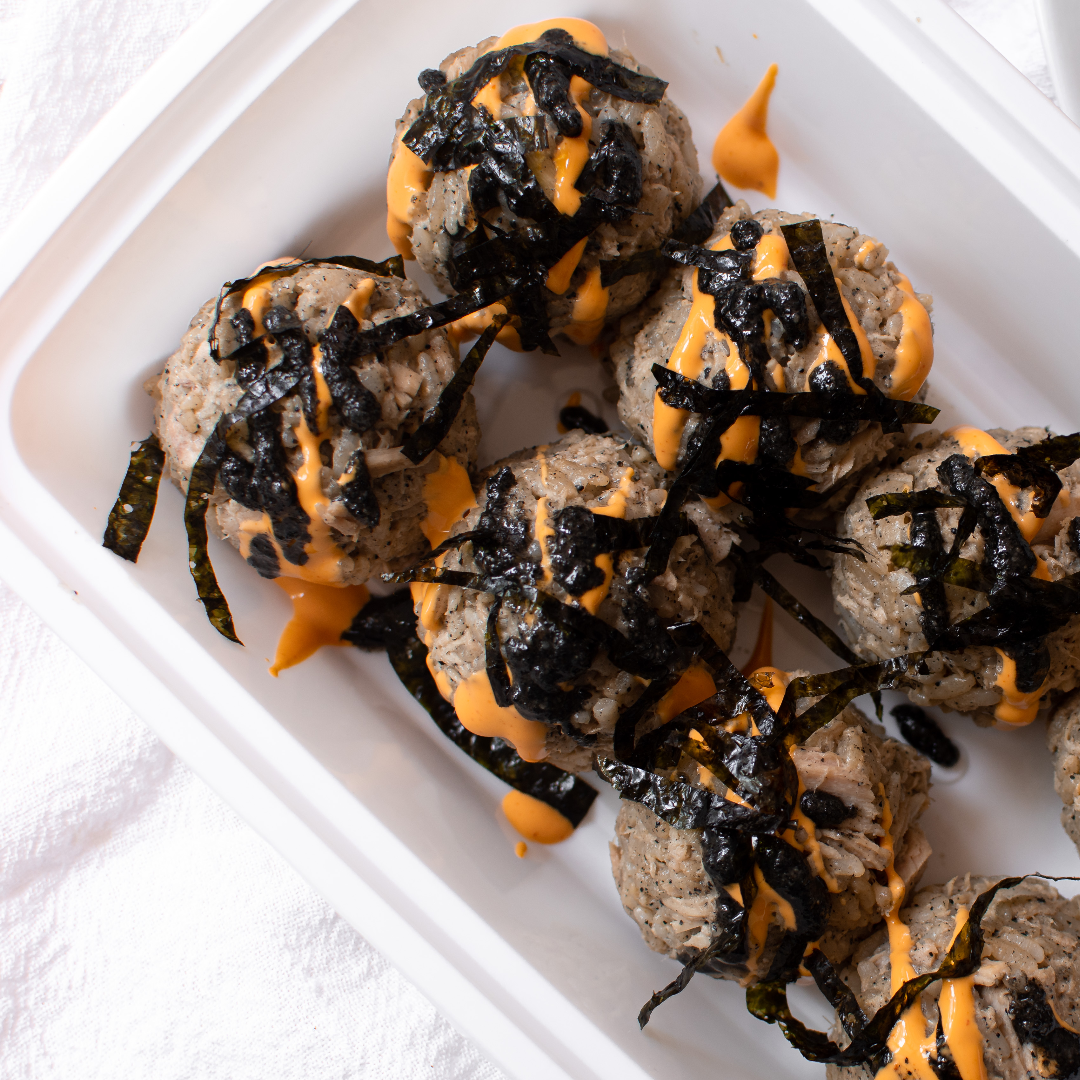 Black Sesame Sushi Balls