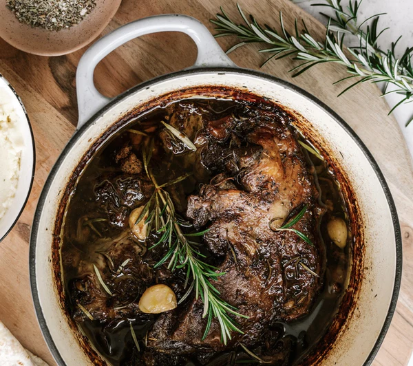 Slow Cooked Garlic & Herb Lamb