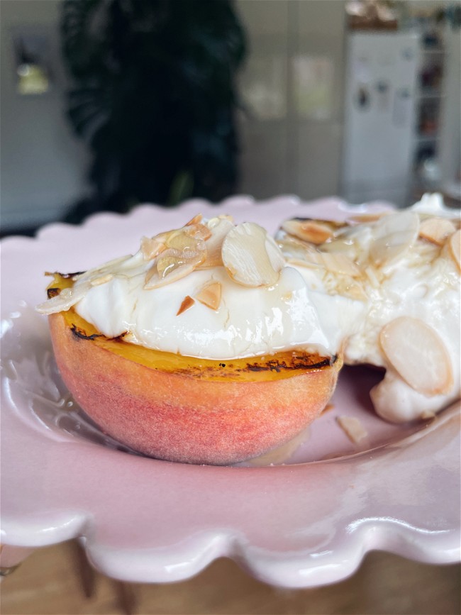 Image of Whipped Rikotta + Grilled Peaches