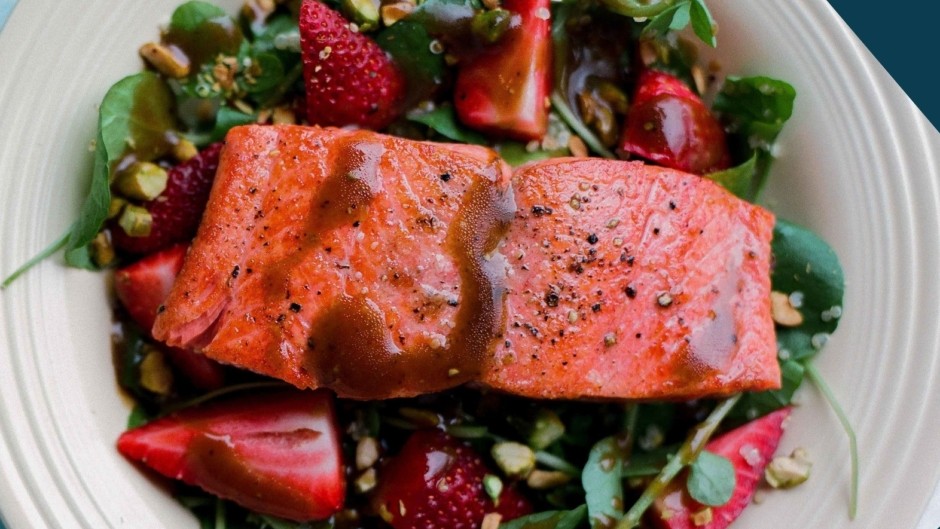 Image of Balsamic Alaska Salmon with Strawberries