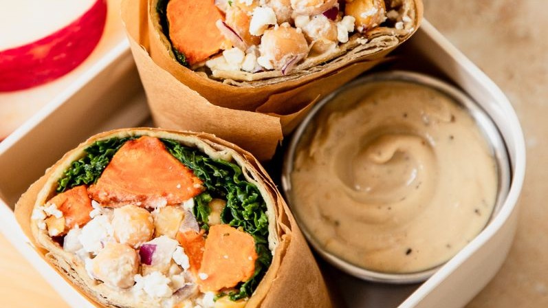 Image of Roasted Sweet Potato & Chickpea Wraps