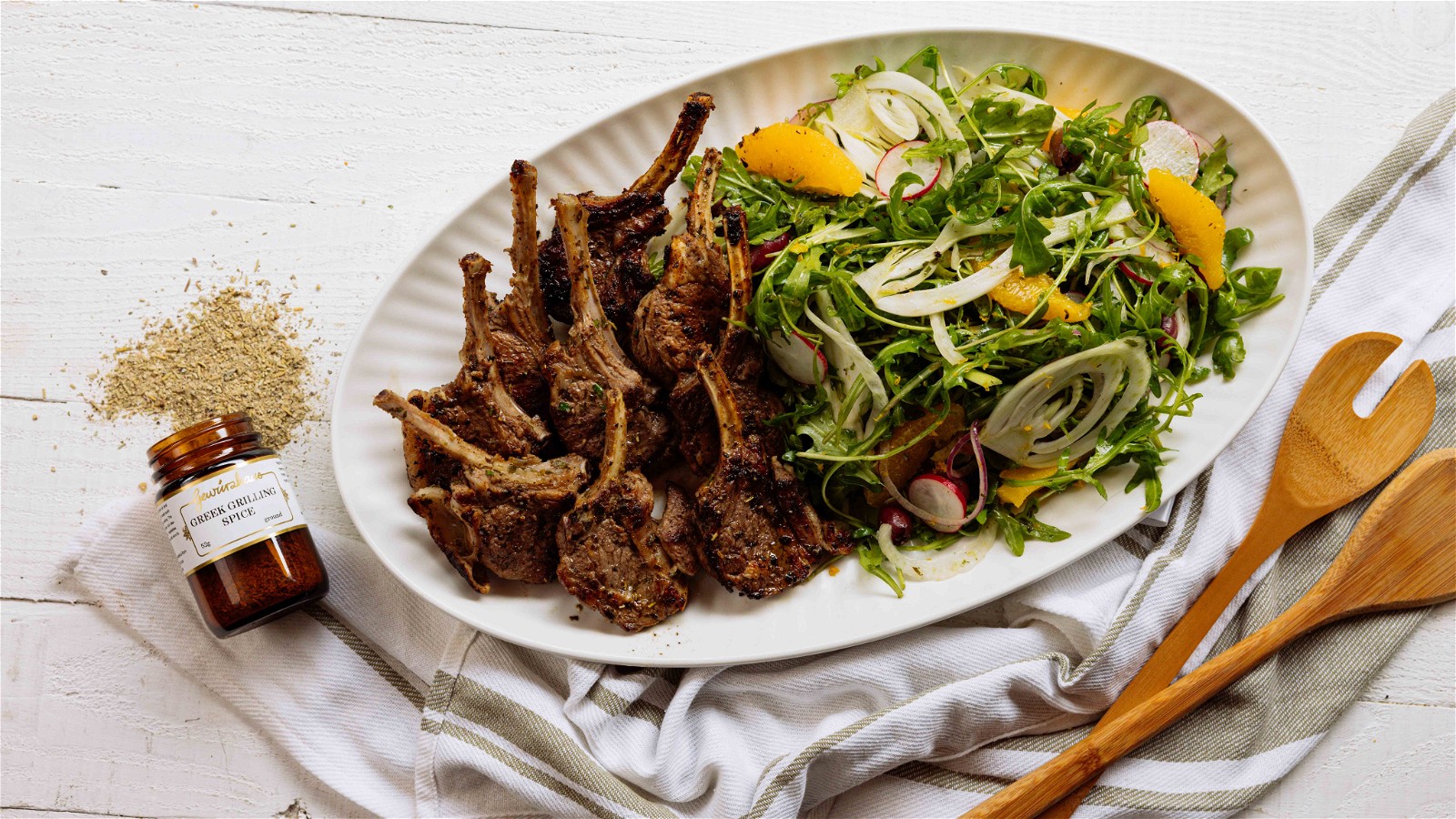 Image of Lemon and parsley lamb cutlets with fennel & orange salad 