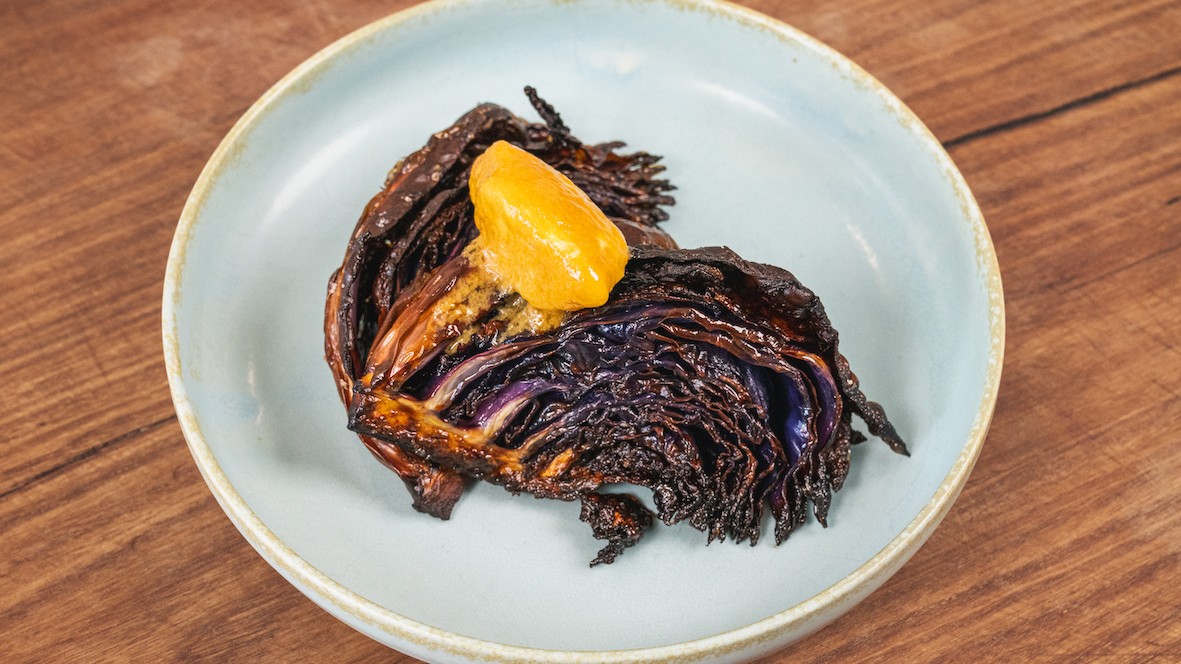 Image of Roasted red cabbage with miso butter 