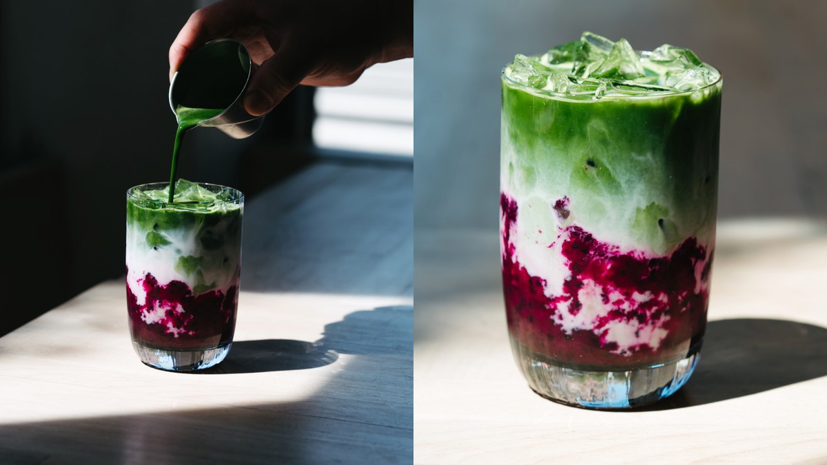 Pitaya Matcha Latte