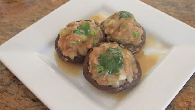 Image of Savory Pork-Stuffed Shiitake Mushrooms: A Gourmet Appetizer Recipe
