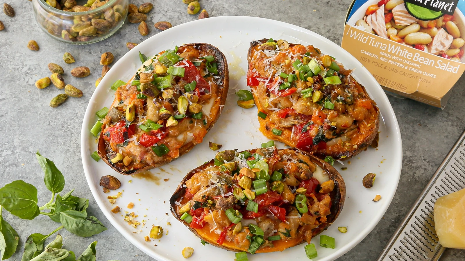 Image of Sweet Potato Tuna Melts with White Bean and Parmesan