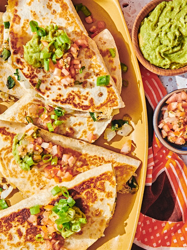 Image of Shrimp, Poblano, and Pickled Jalapeno Quesadillas