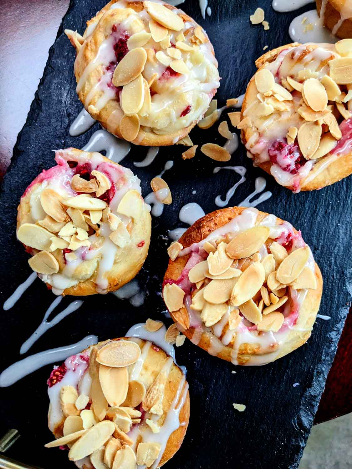 Raspberry Almond Cream Cheese Buns