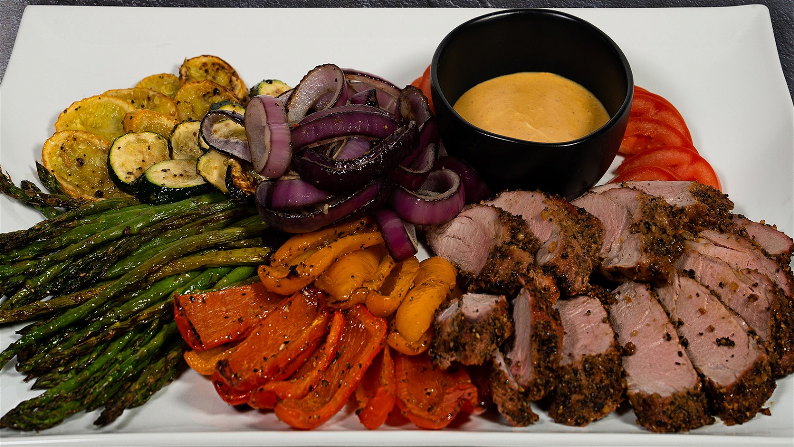 Image of Crusted Pork Tenderloin with Vegetables