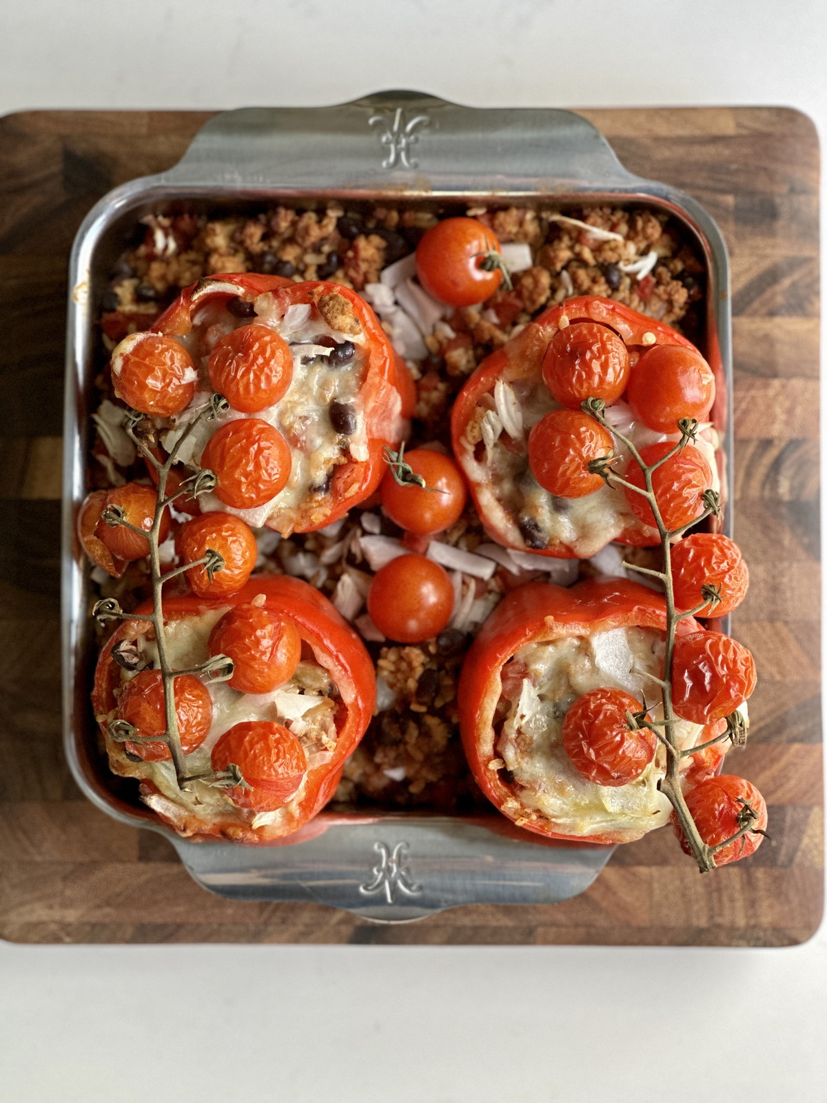 Ground Turkey Stuffed Peppers