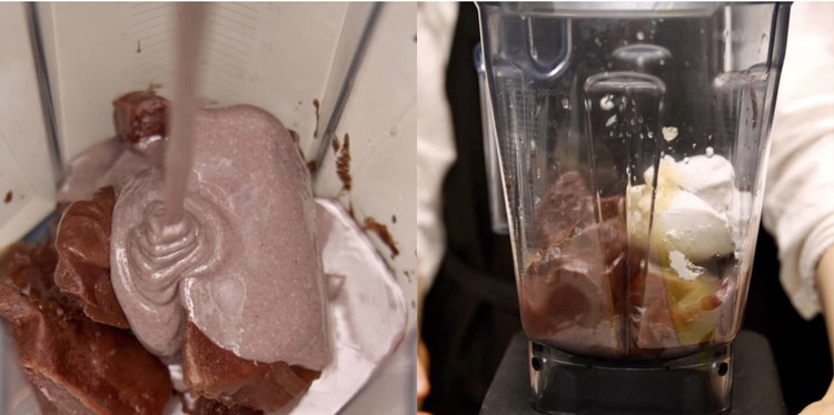 Image of Blend until thick and smooth.  You can add more lemon juice at this point if you want your ice cream to be even more refreshing with a bit more acidity.