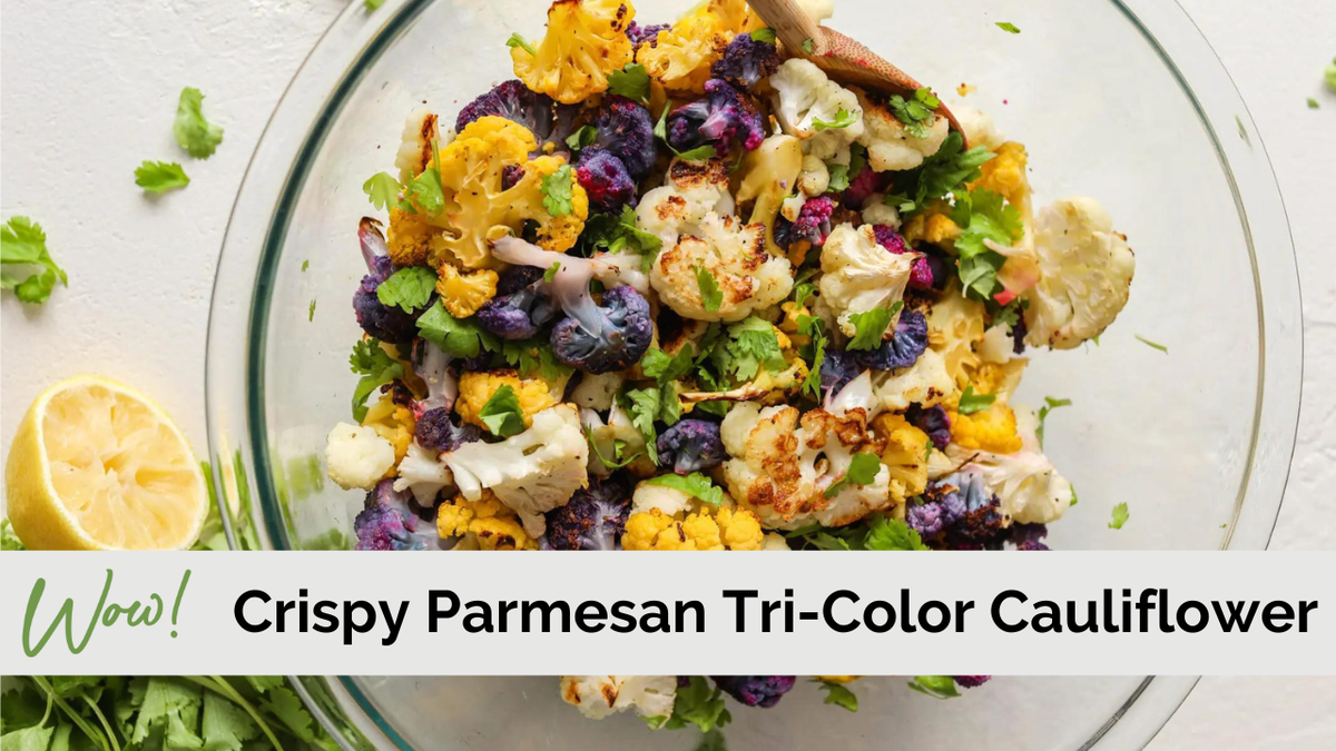 Crispy Parmesan Tri-Colored Cauliflower