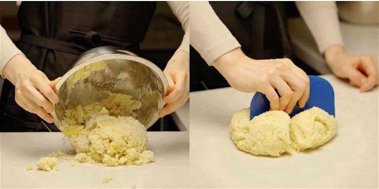 Image of If the mixture is sticky, add flour until it no...