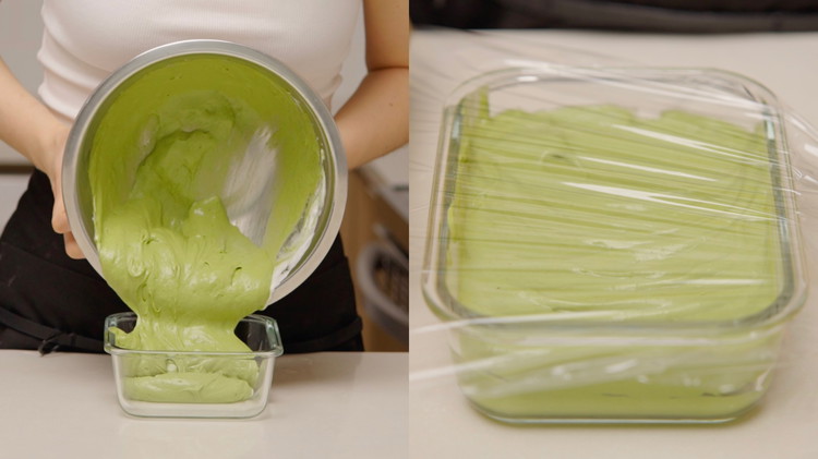 Image of Pour the mixture into a cake pan or any freezer-friendly container. Freeze for at least 4-6 hours.
