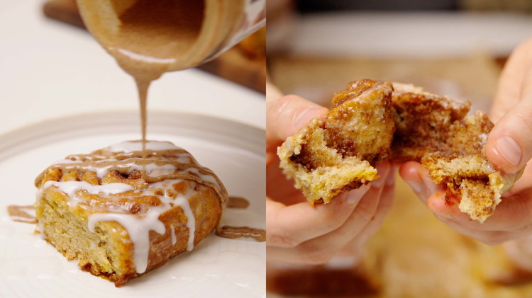 Image of Combine all the icing ingredients in a bowl. Whisk them together until smooth and no clumps remain. Spread on top of your cinnamon rolls and enjoy!