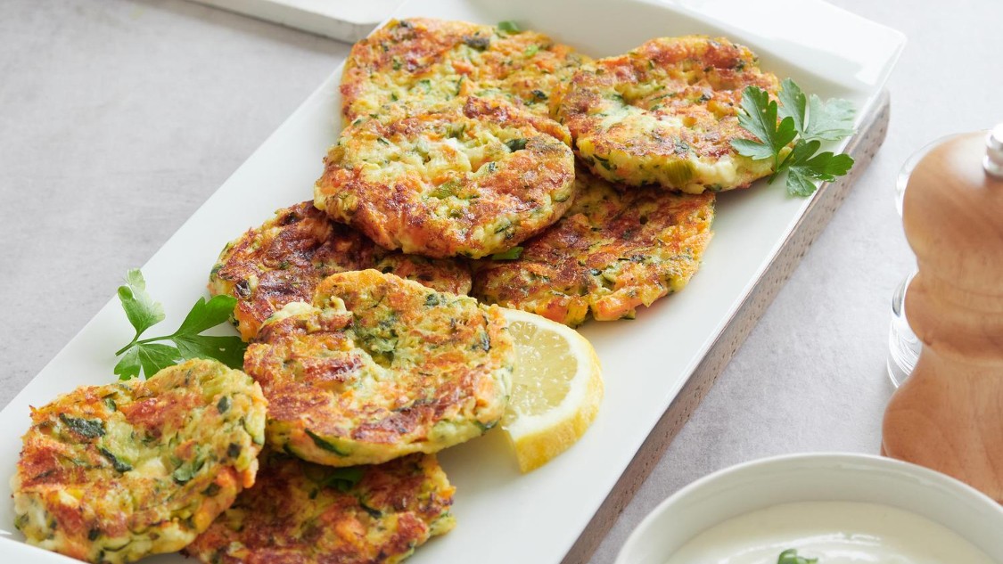 Image of Courgette fritters with spices