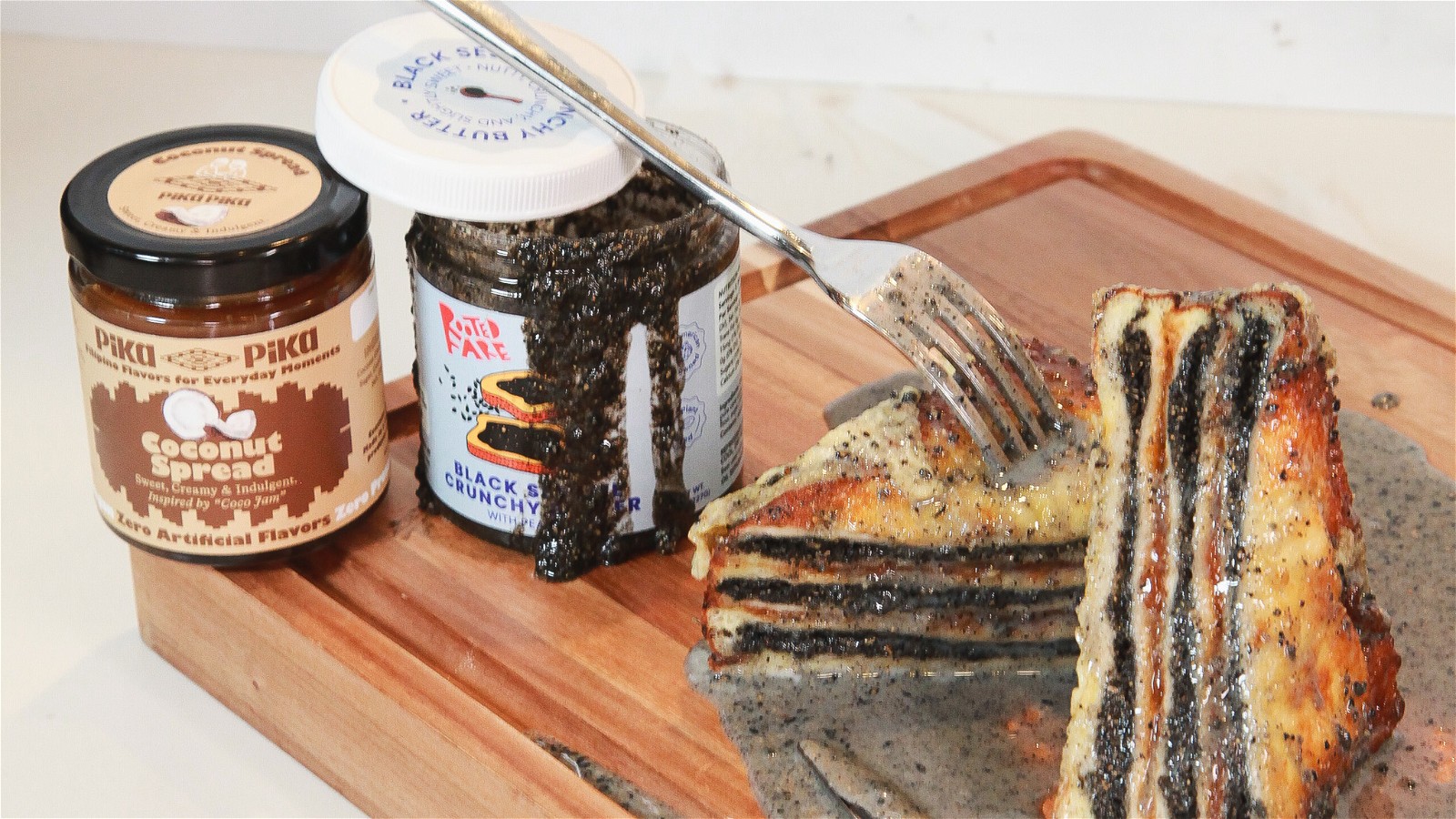 Image of Hong Kong Style Black Sesame and Coconut Brick Toast