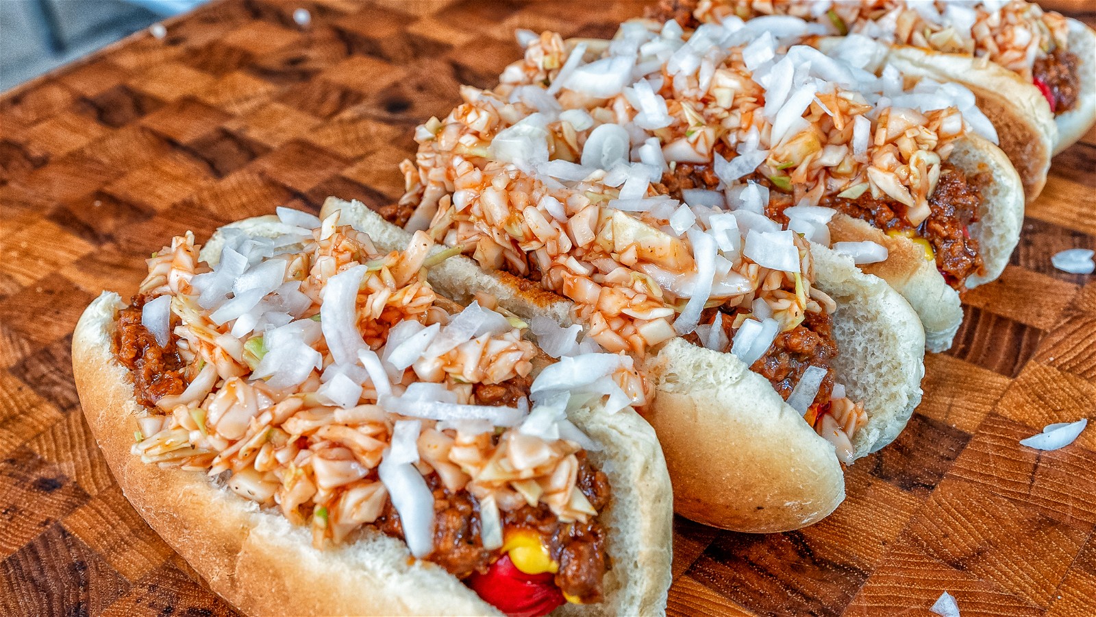 Image of Carolina Hot Dogs with Red Slaw
