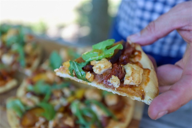 Image of Peach and Goat Cheese Flatbread