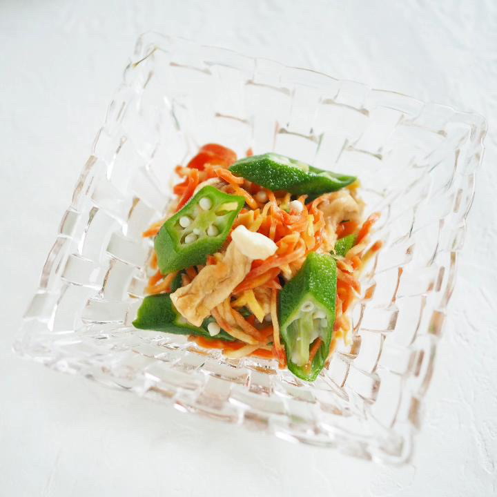根菜とオクラの中華マリネ