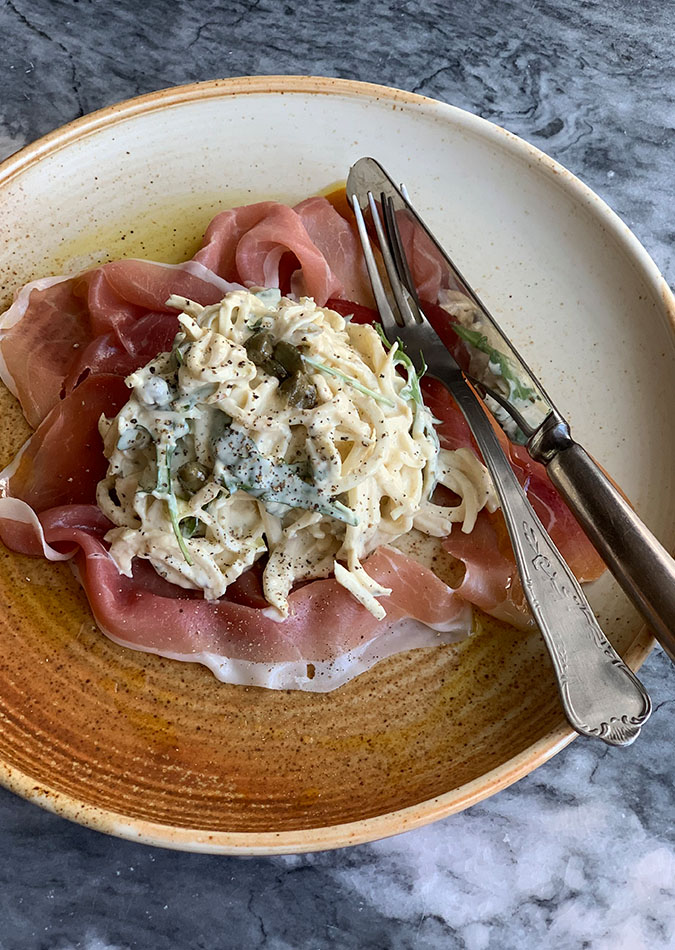 Prosciutto di parma med selleriremoulade