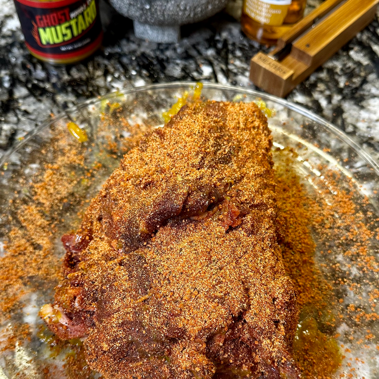 Image of Then, season the roast with your homemade seasoning.
