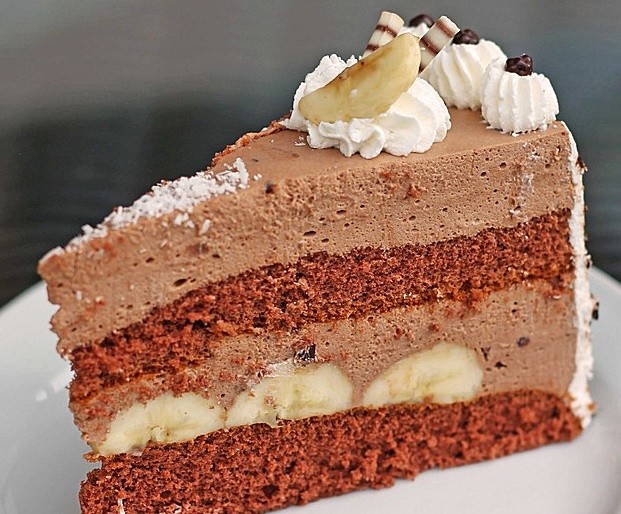 Image of verführerische Schoko-Bananen-Sahne-Torte