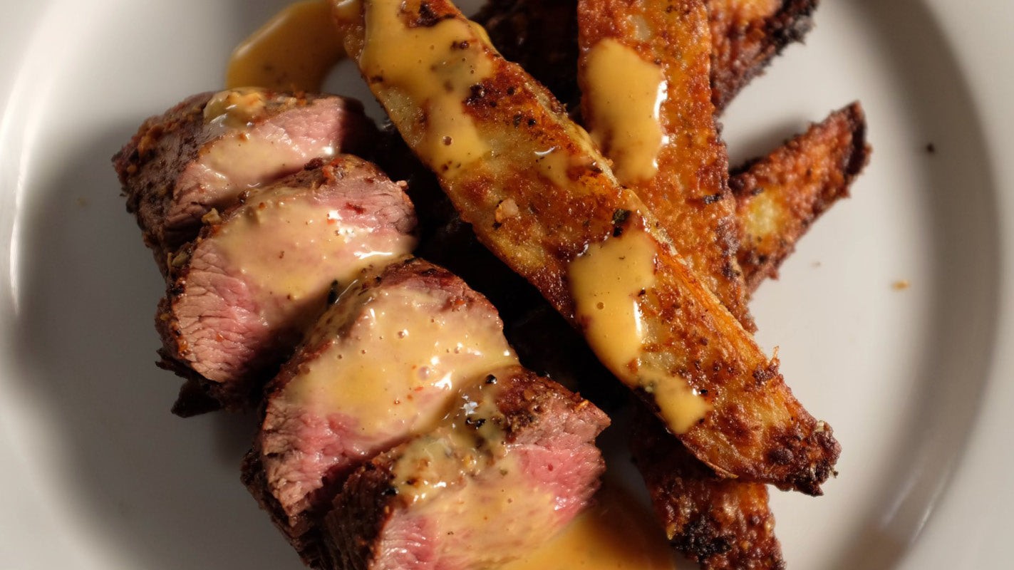 Image of Steak Frites with Miso Hollandaise