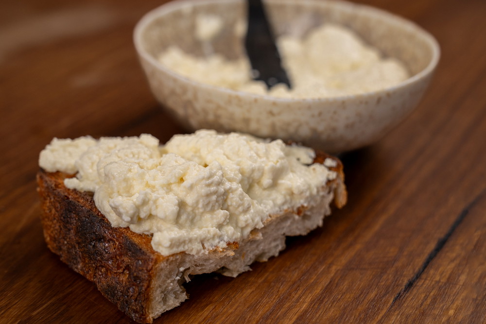 Homemade ricotta