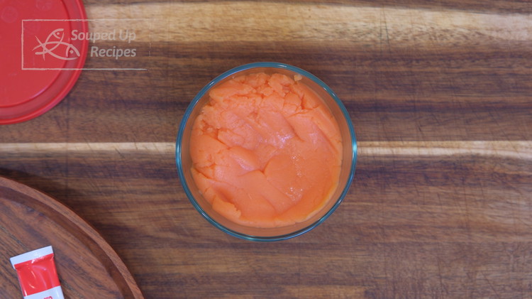 Image of Transfer the milk yolk custard filling into a container. Cover well and chill it in the fridge overnight.