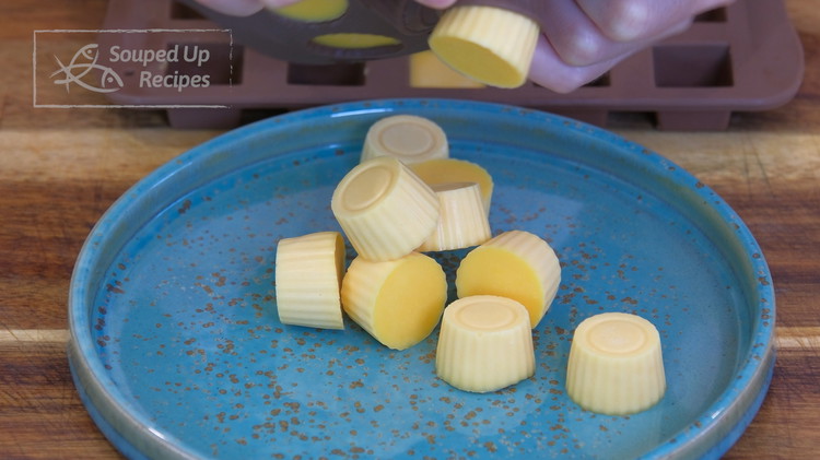 Image of Take the lava filling out of the freezer and pop them out of the mold.