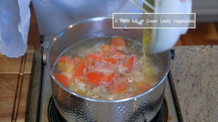 Image of Crack two eggs and whisk them well. Drizzle it into the chicken broth.