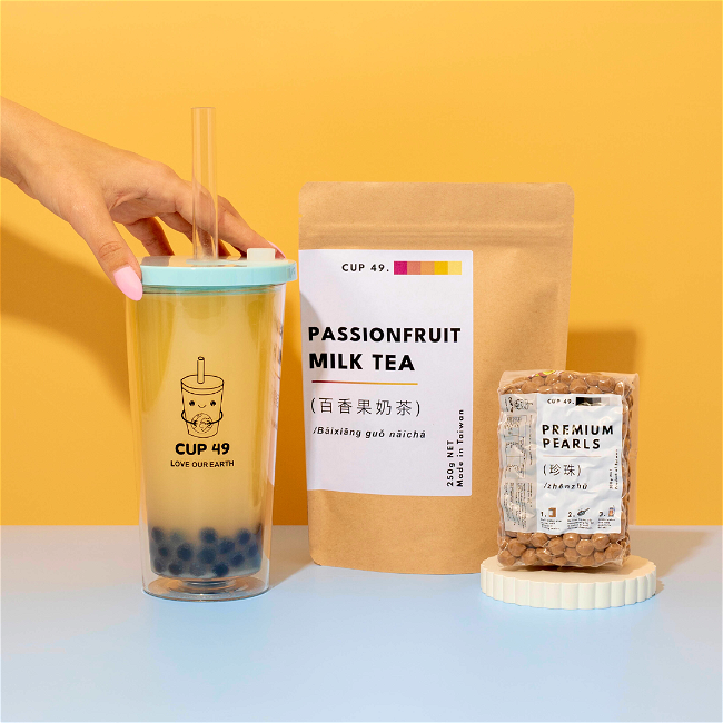 Image of How To Make Passionfruit Milk Bubble Tea 