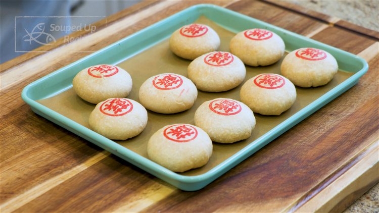Image of Preheat your oven to 360 F. Bake the mooncakes for...