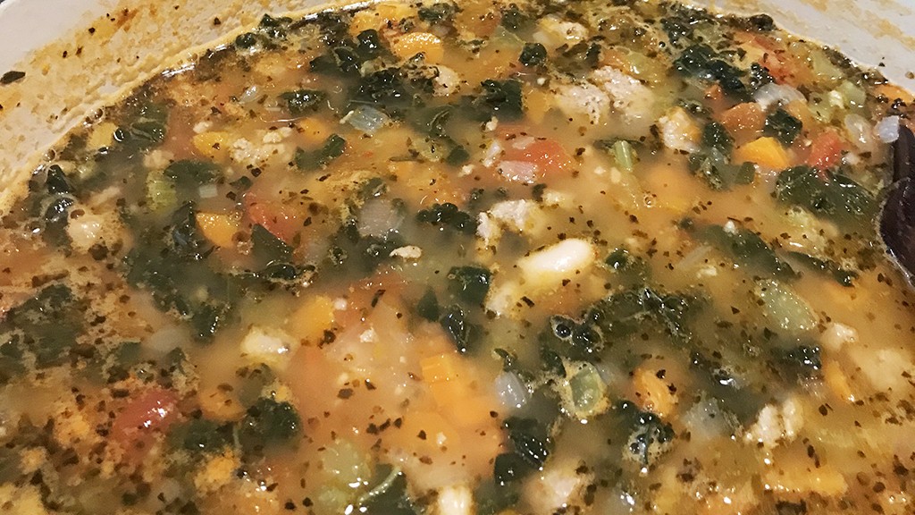Image of Sausage, Kale and White Bean Soup