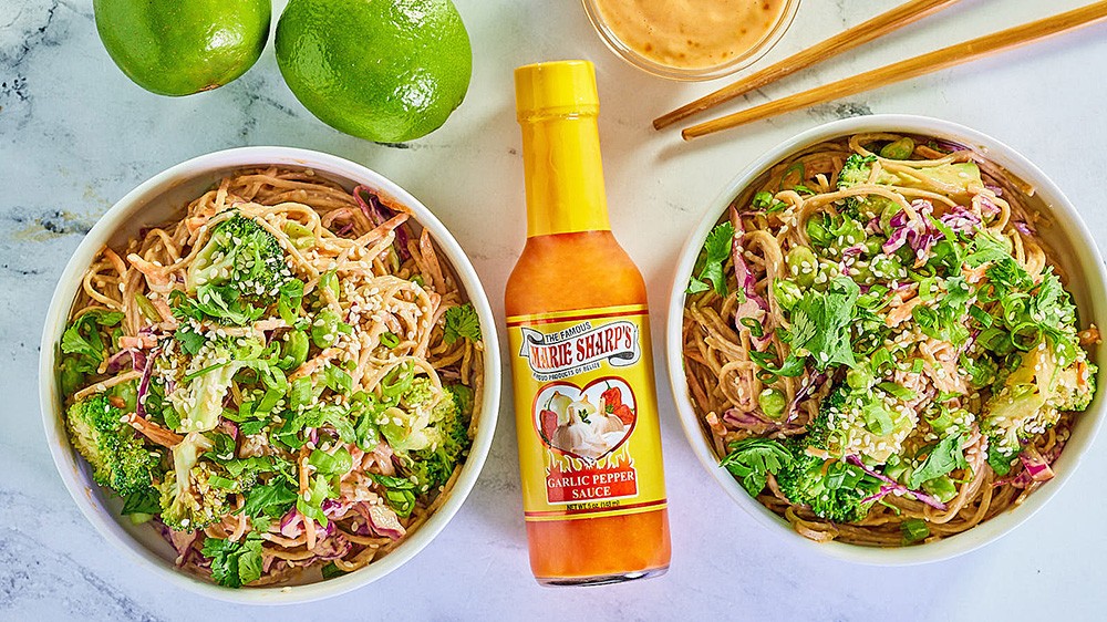 Image of Spicy Soba Noodle Salad with Marie Sharp’s Garlic Habanero Pepper Sauce