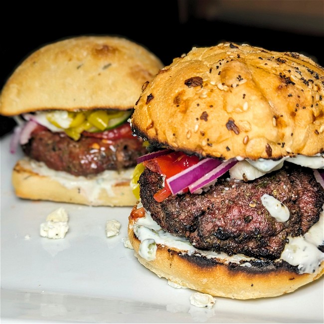 Image of Marc's Grilled Greek Burgers (Beef or Lamb)