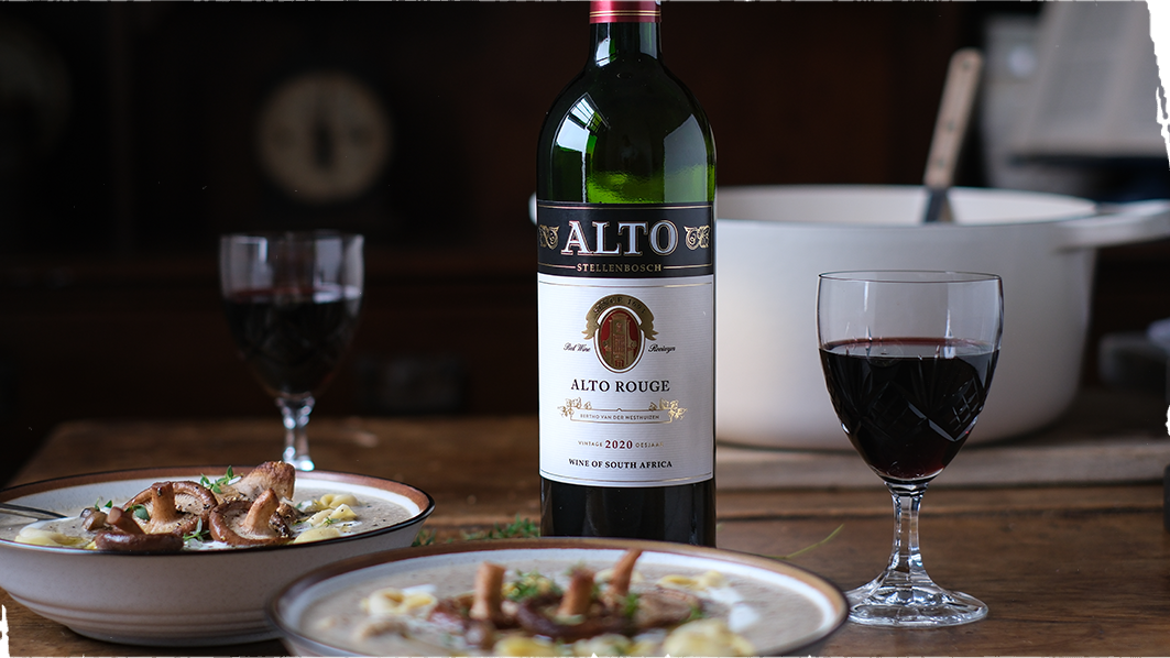 Alto Rouge & CREAMY MUSHROOM SOUP WITH TORTELLINI – Alto Wines