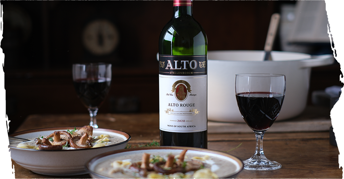 Alto Rouge & CREAMY MUSHROOM SOUP WITH TORTELLINI