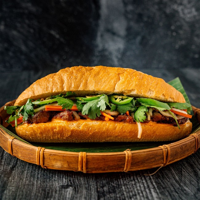 Image of Vietnamese Bahn Mi with Pork and Fresh Pickled Vegetables