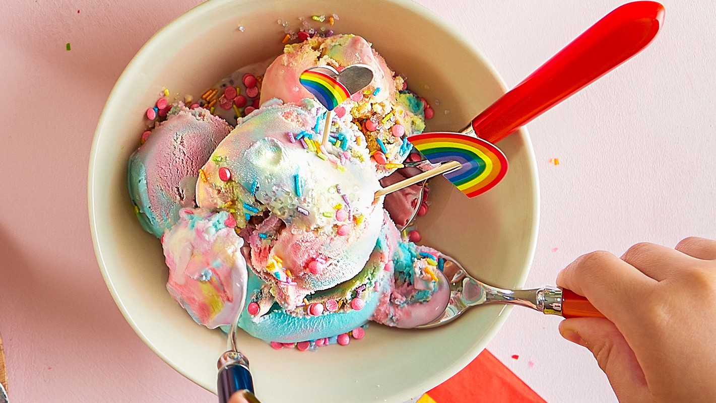 Image of Rainbow Marbled Ice Cream