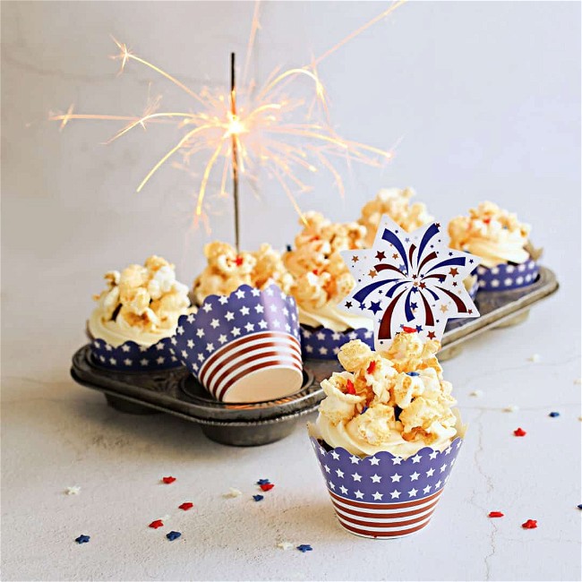 Image of Red Velvet Popcorn Cupcakes
