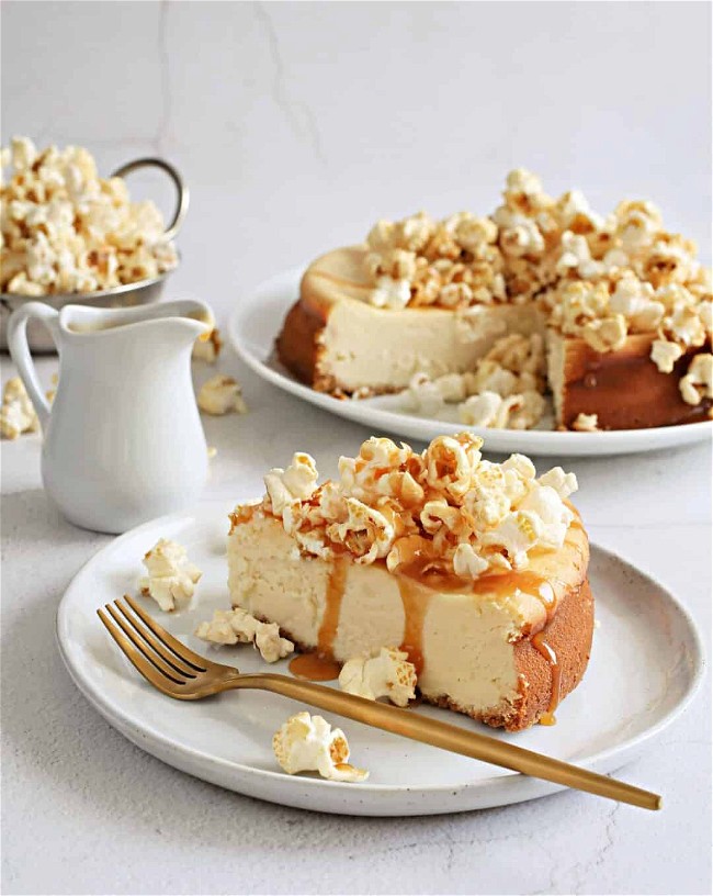 Image of Salted Caramel Popcorn Cheesecake