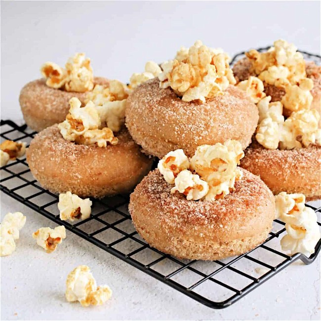 Image of Apple Cider Popcorn Doughnuts