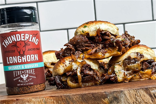 Image of Smoked Pulled Beef & Cheese Sliders