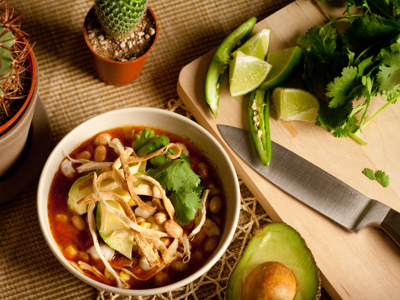 Tortilla Soup with Crispy Sticks