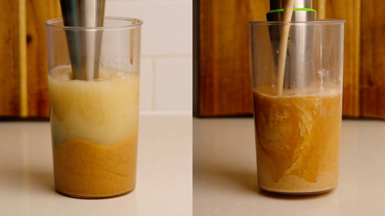 Image of Add the rest of the ingredients to the mixture and blend in a blender.