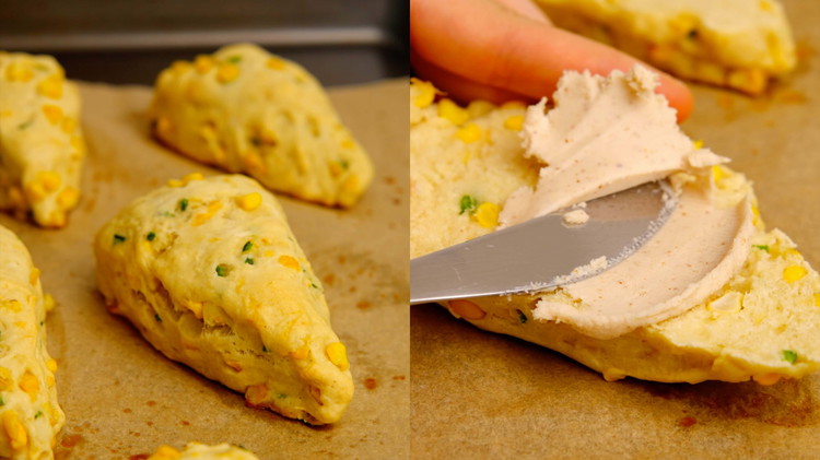 Image of Drizzle the scones with some almond butter or spread with vegan butter.  It’s best to enjoy these scones when they are warm!
